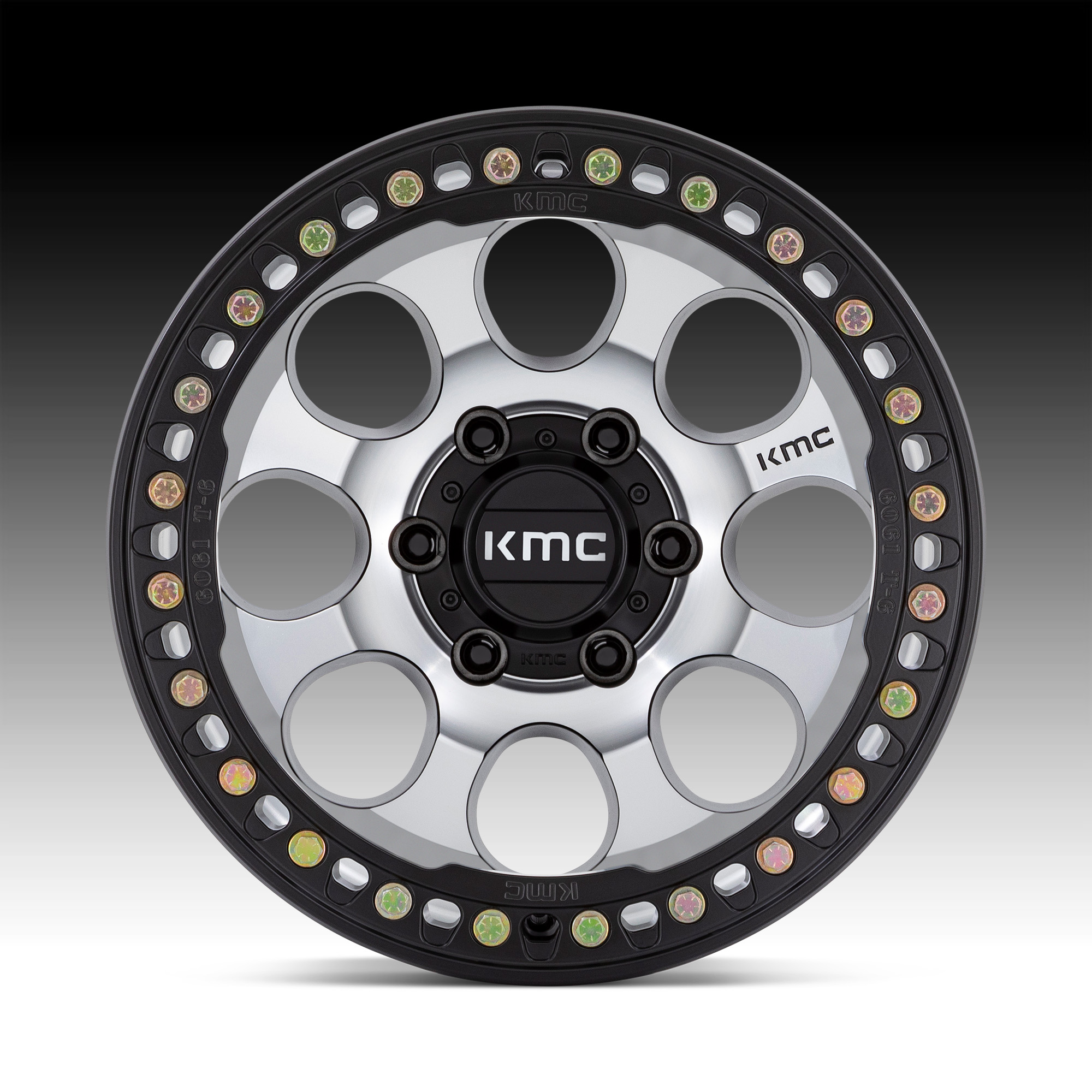 KMC KM237 Riot Beadlock Machined Satin Black Custom Truck Wheels